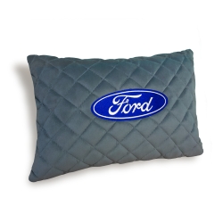 Подушка из алькантары с вышивкой 